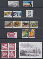 1987 ** Islande (sans Charn., MNH, Postfrish) Complete Yv 616/32 + BF 8 Mi 663/79 + Block 8 FA 700/16 + Block 8 - Komplette Jahrgänge