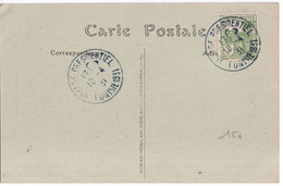 TUNISIE - 1931 - RARE OBLITERATION TEMPORAIRE Du VOYAGE PRESIDENTIEL ! Sur CARTE NON CIRCULEE - Storia Postale