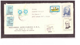 718  -  ARGENTINA, POSADAS  17.5.1982  /   REGISTERED LETTER WITH INTERESTING POSTAGE - Cartas & Documentos