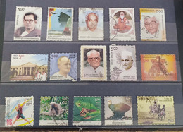 India - 2012 - 30 Different Commemorative Stamps - Used - Nice Selection. - Gebraucht