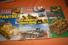 1 HORS SÉRIES ET 2 THÉMATIQUES STEEL MASTER, MAQUETTES WW2 ET GUERRES MOYEN ORIENT - Militaire Voertuigen