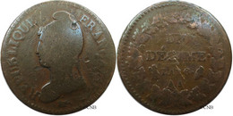 France - Directoire - Un Décime Dupré, Grand Module An 8 AA - B/VG10 - Fra4416 - 1795-1799 Directoire (An IV – An VIII)