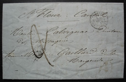 Montpellier Novembre 1849 Lettre Pour M Gaillard De La Margeride à Saint Flour Cantal - 1849-1876: Klassik
