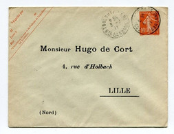 !!! ENTIER POSTAL 10C SEMEUSE AVEC REPIQUAGE HUGO DE CORT - Overprinted Covers (before 1995)