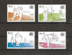 Mauritius 2000 Olympic Summer Games Sydney, Handball, Archery, Sailing,  Judo, Mi 899-902 MNH(**) - Mauricio (1968-...)