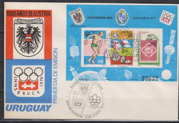 SPACE - Olympics - URUGUAY - FDC Cover - Sammlungen