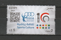 EGYPT / 2021 / ESCA / EGYPTIAN FEDERATION FOR SPORTS CULTURE : 10 YEARS / MNH / VF - Nuovi