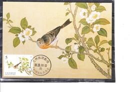 Chine - 4 Oiseaux - Illustrations De La Dynastie Ching Bird Manual (Série Compléte) - Maximum Cards