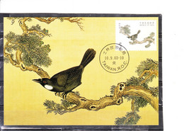 Chine - 4 Oiseaux - Illustrations De La Dynastie Ching Bird Manual (Série Compléte) - Maximum Cards