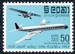 Ceylan Ceylon  1963 De Havilland DH 85 Leopard Moth, Comet IV  (Yvert 337, Michel 319, St Gibbons 474) - Flugzeuge