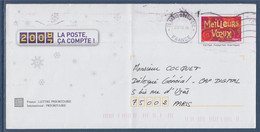 Entier Meilleurs Vœux Enveloppe Type Timbre 3623 La Poste ça Compte 2007/8 Le 29.01.08 - Prêts-à-poster:private Overprinting