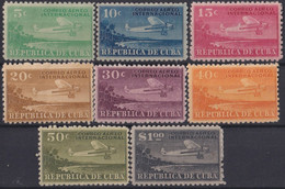 1930-90 CUBA 1930 MLH INTERNATIONAL AIRMAIL AVION AIRPLANE SET ORIGINAL GUM. - Nuevos