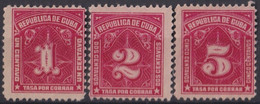 1914-162 CUBA REPUBLICA 1914 TASA POR COBRAR POSTAGE DUE COMPLETE SET NO GUM. - Ungebraucht