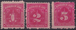 1927-76 CUBA REPUBLICA 1927 TASA POR COBRAR POSTAGE DUE COMPLETE SET NO GUM. - Ungebraucht