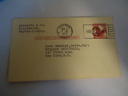 UNITED STATES AIR MAIL   POSTAL CARDS 1959  DAYTON 1959  EAGLES BIRDS  2 SCAN - Sonstige & Ohne Zuordnung