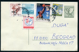 YUGOSLAVIA 1988 Posthorn 170 D. Stationery Card Used With Additional Franking And Bihac Tax Stamp.  Michel  P197 - Entiers Postaux