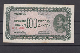 100 DINARA  DINARS DINARJEV 1944    PARTIZAN PARTIZANSKI DENAR - Joegoslavië