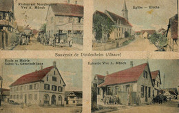 Gruss Aus Düttlenheim * 4 Vues * Epicerie MÜNCH , Restaurant MUNCH , école , Mairie , église Village - Other & Unclassified