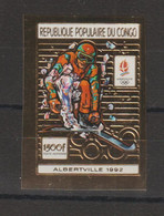 Congo 1990 JO Albertville PA 402, 1 Val ** Non Dentelée MNH Imperforated - Ungebraucht