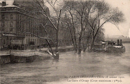 Paris Inondé 1910   La Gare D'Orsay - Inondations