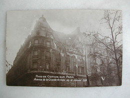 MILITARIA - CARTE PHOTO - Raid De Gothas Sur PARIS - Avenue De La Grande Armée Les 30-31 Janvier 1918 - War 1914-18