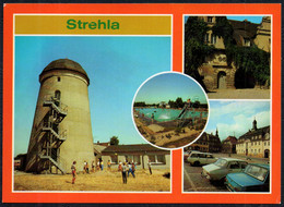 E4414 - TOP Strehla Jugendherberge Freibad Markt Rathaus - Bild Und Heimat Reichenbach - Riesa