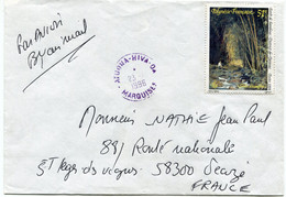 POLYNESIE LETTRE PAR AVION DEPART ATUONA-HIVA-OA 23-1-1996 MARQUISES POUR LA FRANCE - Covers & Documents