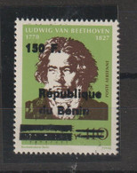 Bénin Beethoven Surchargé République Du Bénin 150 Sur 110, 1 Val ** MNH - Benin – Dahomey (1960-...)