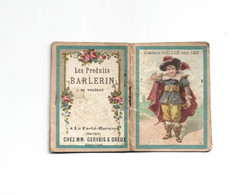 CALENDRIER  1898 - BARLERIN 6,7 X 4,8  ( Gervais & Dreux  La Ferte Bernard Sarthe ) - Small : ...-1900