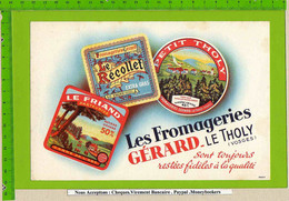 BUVARD  / Les Fromageries GERARD  LE THOLY  Vosges Fromages Camembert   Carré - Produits Laitiers