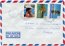 POLYNESIE LETTRE PAR AVION DEPART UTUROA-RAIATEA 16-11-1987 ILES-DU-VENT POUR LA FRANCE - Cartas & Documentos
