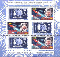 2021. Tajikistan, Space, 60y Of First Space Flight Of Y. Gagarin, Sheetlet  Perforated, Mint/** - Tajikistan