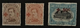 1918 Rode Kruis OCB 150*), 151*), 159 - 1918 Rode Kruis