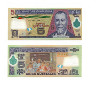 Guatemala 5 Quetzal 2010 Polymer Issue P122 UNC - Guatemala