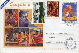 POLYNESIE LETTRE PAR AVION DEPART HAAMENE-TAHAA 10-3-1998 ILES-SOUS-LE-VENT POUR LA FRANCE - Covers & Documents