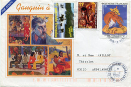 POLYNESIE LETTRE PAR AVION DEPART HAAMENE-TAHAA 10-3-1998 ILES-SOUS-LE-VENT POUR LA FRANCE - Storia Postale