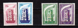 1956 Belgio, Francia EUROPA CEPT 2 Serie Di 2v. MNH** Belgium - France TORRE TOWER - 1956