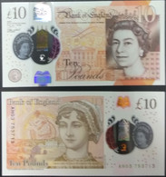 Great Britain England 10 Pounds ND 2017-2019 Polymer Issue Queen Elizabeth P395  UK UNC - 10 Ponden