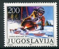 YUGOSLAVIA 1987 Skiing Medal-Winner MNH / **.  Michel 2215 - Nuevos