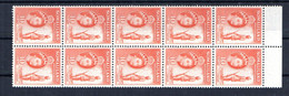 SOMALILAND 1953 QEII - BLOCCO DI 10 Sc 129 SG 138 MNH** BDF - Somaliland (Protettorato ...-1959)