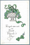 ST PATRICK'S DAY - Gaufrée Embossed, Forget Me Not - Corbeille - Saint-Patrick