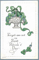 ST PATRICK'S DAY - Gaufrée Embossed, Forget Me Not - Corbeille - Saint-Patrick's Day