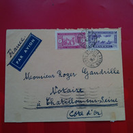 LETTRE SENEGAL POUR CHATILLON SUR SEINE POSTE AERIENNE 1936 - Lettres & Documents