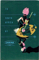 SABENA. Etiquette à Bagages. Luggage Label. To South-Africa. - Baggage Labels & Tags