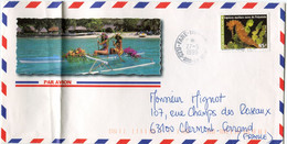 POLYNESIE LETTRE PAR AVION DEPART FARE-HUAHINE 27-5-1999 ILES-SOUS-LE-VENT POUR LA FRANCE - Briefe U. Dokumente