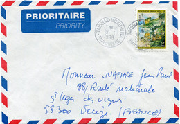 POLYNESIE LETTRE PAR AVION DEPART TAIOHAE-NUKU-HIVA 19-3-1996 MARQUISES POUR LA FRANCE - Briefe U. Dokumente