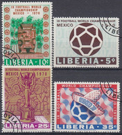 LIBERIA 739-742,used,football - Usati