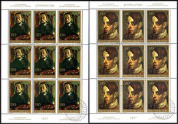 YUGOSLAVIA 1977 Self-Portraits Sheetlets Used.  Michel 1708-12 - Blocks & Sheetlets