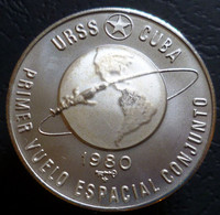 Cuba - 10 Pesos 1980 - Primo Volo Spaziale Cubano-sovietico - KM# 50 - Cuba