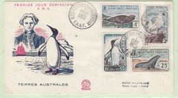 TAAF 1960 Definitives 4v Ca Iles St.Paul Et Amsterdam 4 DEC 1960 (TAF151A) - FDC